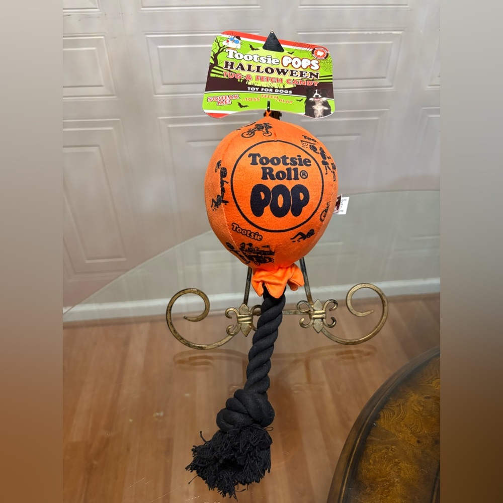 Tootsie Pops Interactive Toss Fetch Dog Toy 18” With Squeaker